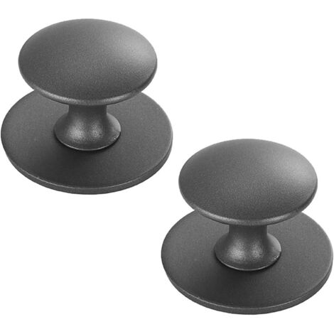 Juego de 2 pomos redondos de acero inoxidable para puerta de granero, cobertizo de jardín, garaje, puerta corrediza, cocina, armario (gris arena)