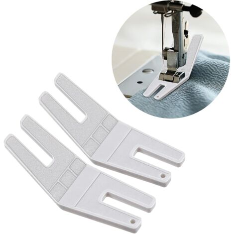 Juego de 2 prensatelas para máquinas de coser - Plástico - Para máquinas de coser - Accesorio de costura - Ayuda para coser - Prensatelas - Bordado - Máquina de coser