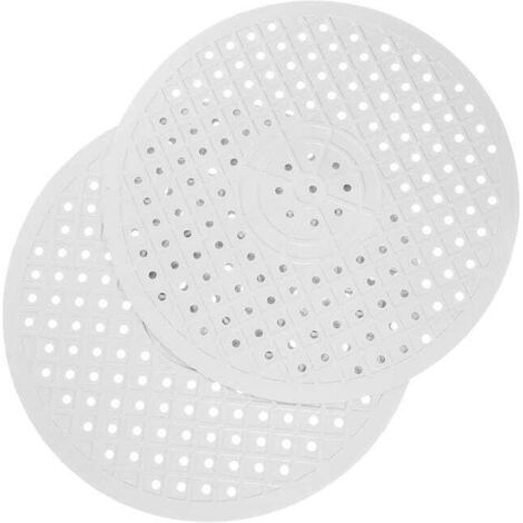 Juego de 2 protectores redondos de goma para fregaderos de cocina, manteles individuales redondos blancos de 31 cm.