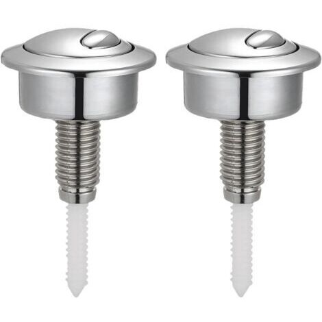 Juego de 2 pulsadores de doble descarga para cisternas de inodoro Siamp Optima 49. Pulsador de doble descarga para Twyford Vitra.