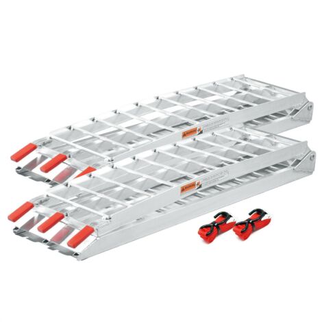 Juego de 2 rampas de carga 226 cm 680 kg moto atv carril de acceso plegable de aluminio 160001224