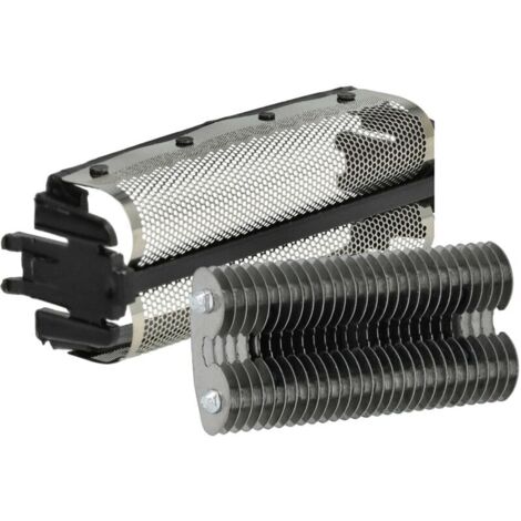 Juego de 2 repuestos compatibles con Remington Elite XLR9000, cuchillas y pantalla, negro/plata-Producto compatible