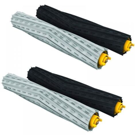 Juego de 2 rodillos de aspiración de recambio para IRobot Roomba 800 y 900. Juego de cepillos centrales de goma.