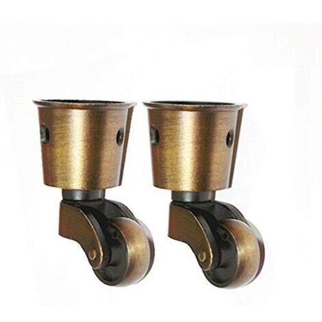 Juego de 2 rodillos de bronce con alta capacidad de carga, rodillos universales para muebles.