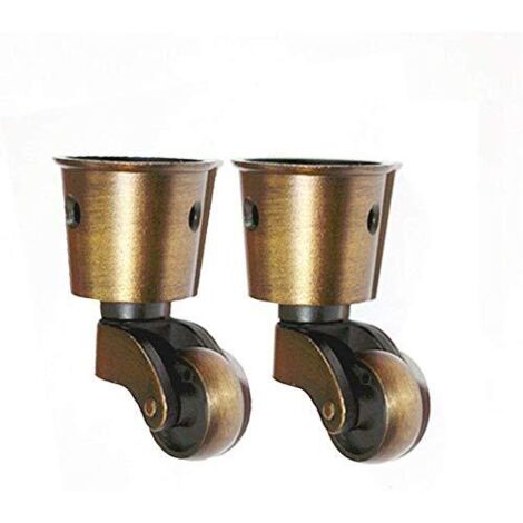 Juego de 2 ruedas resistentes de latón para muebles