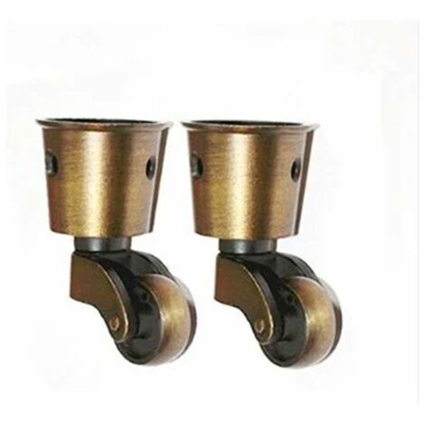 Juego de 2 ruedas universales tipo copa sólida de alta capacidad de carga para muebles, trajes, camas