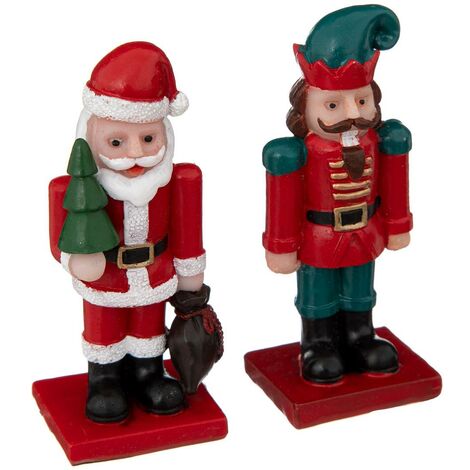 Juego de 2 santones para cascanueces de pueblo - Feeric lights & christmas