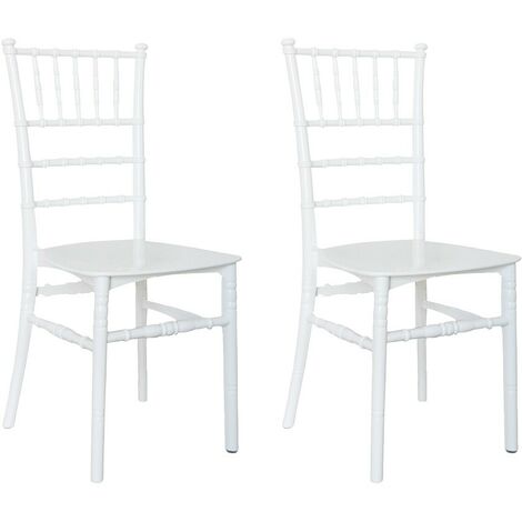 Juego de 2 sillas Chiavari Blancas Classic Design ideal para Caterings Vintage