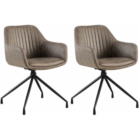 Juego de 2 sillas de comedor de terciopelo gris con base de estrella de metal negro – Silla cómoda de estilo contemporáneo 100007819