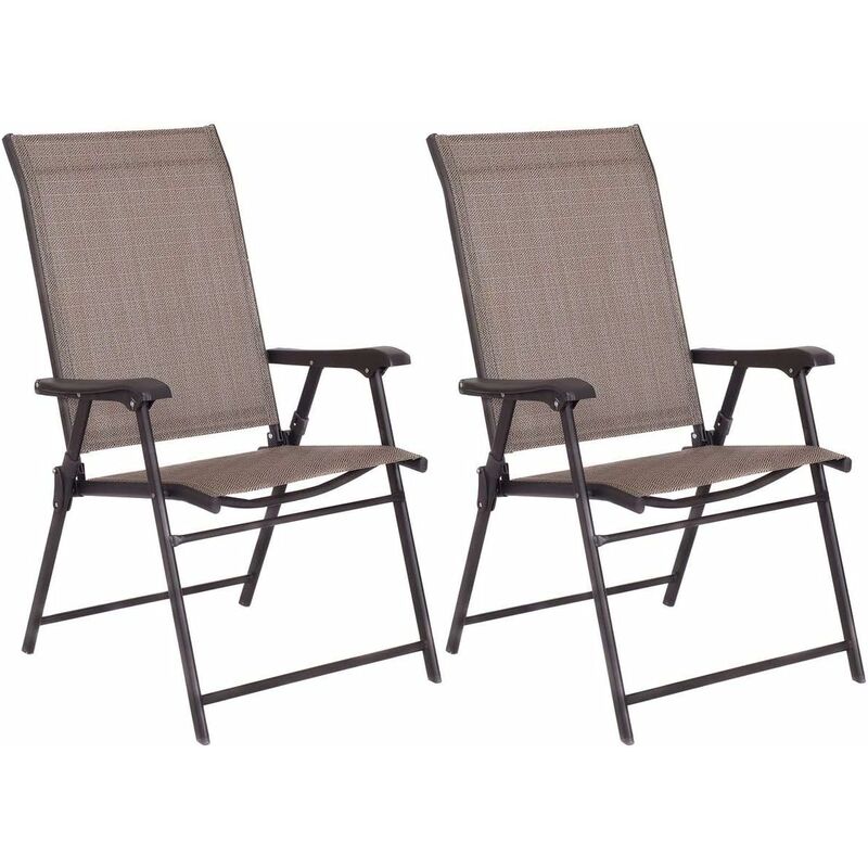 

Juego de 2 Sillas de Jardín Silla Plegable Sillón para Camping Terraza Piscina Patio Exterior