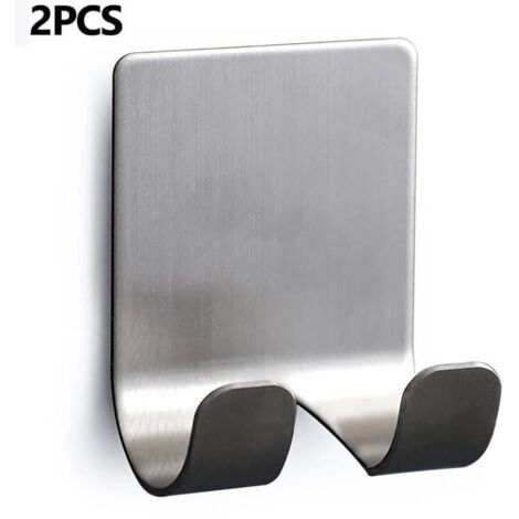 Juego de 2 soportes adhesivos para maquinillas de afeitar, 4,5 x 5 cm, con ganchos de acero inoxidable - Soporte para maquinilla de afeitar para baño y ducha