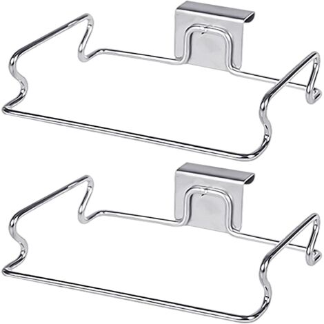 Juego de 2 soportes colgantes para bolsas de basura - Estante de almacenamiento para bolsas de plástico - Accesorios de cocina