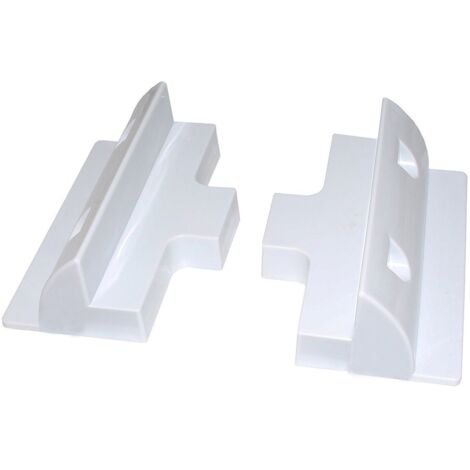 Juego de 2 soportes de montaje de panel solar blanco para caravana, caravana, caravana, barco, montaje lateral en techo