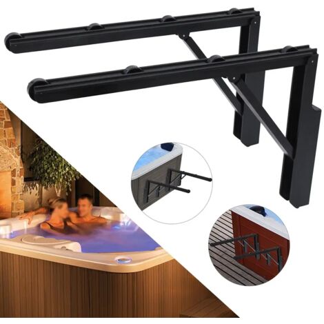 Juego de 2 soportes enrollables para cubiertas de spa con elevador de cubiertas para armarios de spa (35 kg)