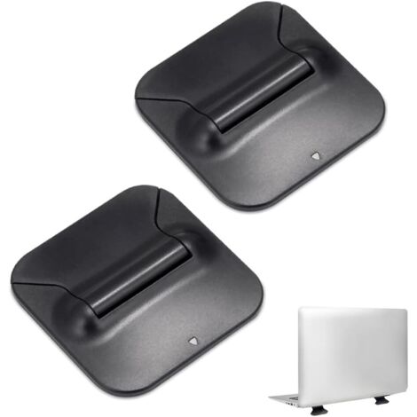 Juego de 2 soportes invisibles y plegables para portátil, soporte autoadhesivo invisible, soporte portátil, soporte ergonómico y ligero para portátil, adecuado para tabletas y portátiles.