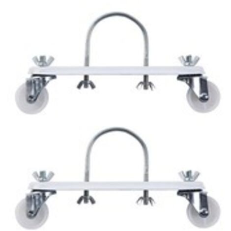 Juego de 2 soportes para radiadores eléctricos, soportes especiales de polea móvil para radiadores eléctricos, polea de aceite Ting, base de aceite Ting, rueda universal para radiador, blanco