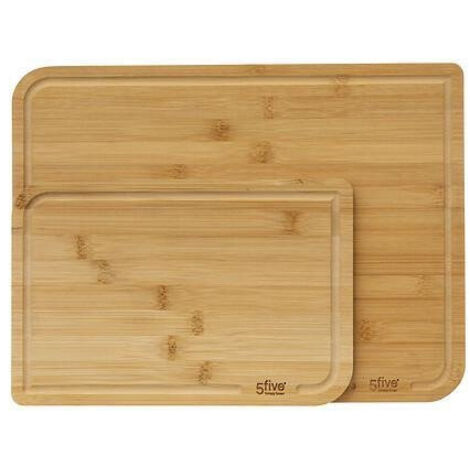 Juego de 2 tablas de cortar de bambú