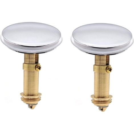 Juego de 2 tapones de desagüe emergentes de 38 mm para lavabo de baño