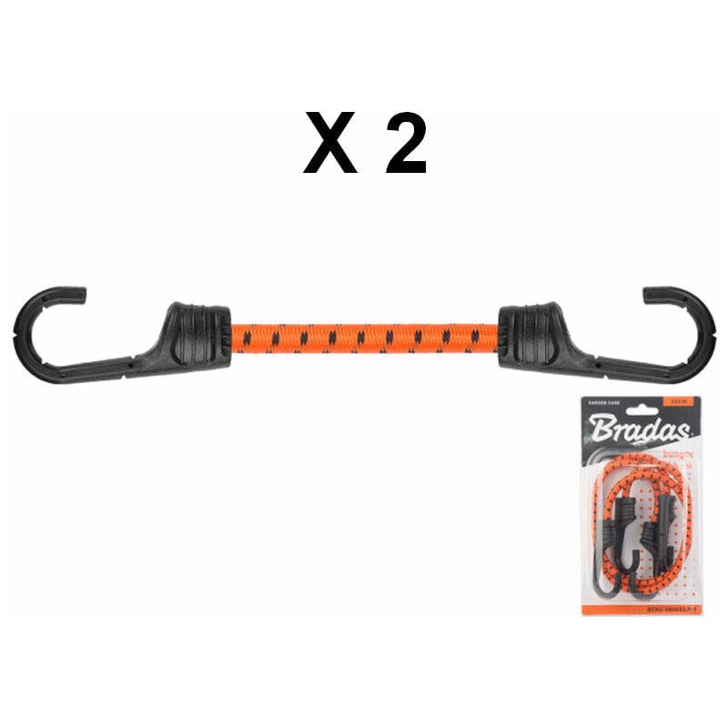 

Juego de 2 tensores elásticos 60cm ø 8mm gancho metálico reforzado PVC