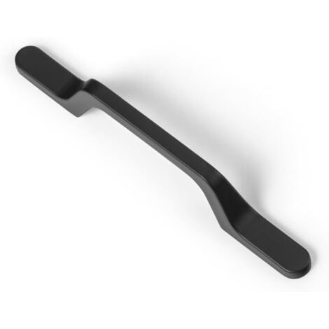 Juego de 2 tiradores negros mate para cajones de cocina (distancia entre centros de 128 mm) – Tiradores modernos negros para armarios, cómodas, barras, alacenas y roperos.