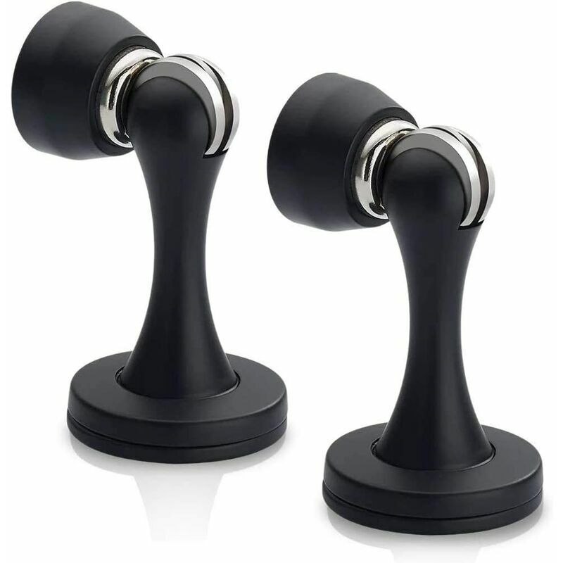 Juego de 2 topes de puerta magnéticos de níquel