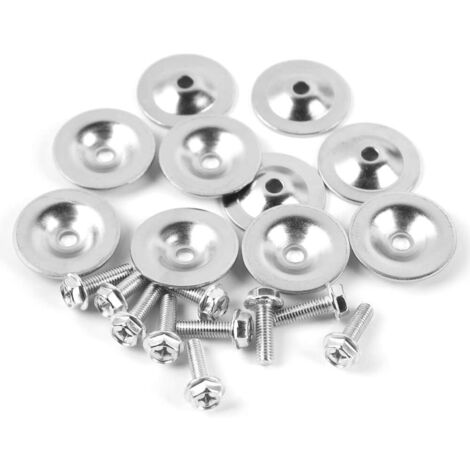 Juego de 20 arandelas y tornillos para placas protectoras de UTV compatibles con Polaris General Ranger RZR 500 570 700 800 900 1000 Turbo. Reemplaza los sujetadores de placas protectoras 7556065 y 75