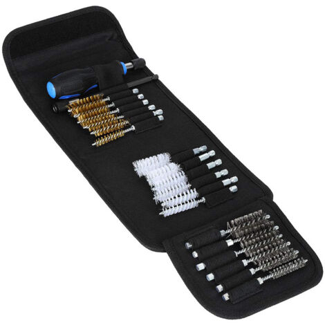 Juego de 20 cepillos de alambre - Barra de extensión de 1/4" - Fabricados en acero inoxidable, cobre y nailon.
