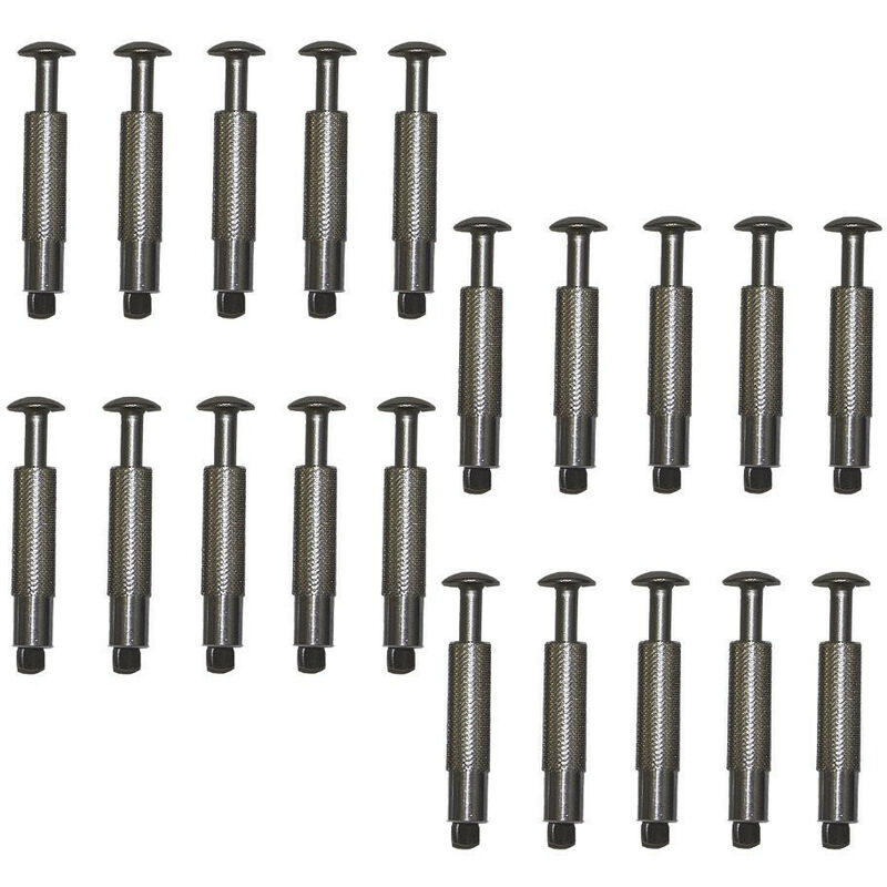 

juego de 20 clavijas de acero inoxidable de ø 12 mm, para la cubierta de la piscina.