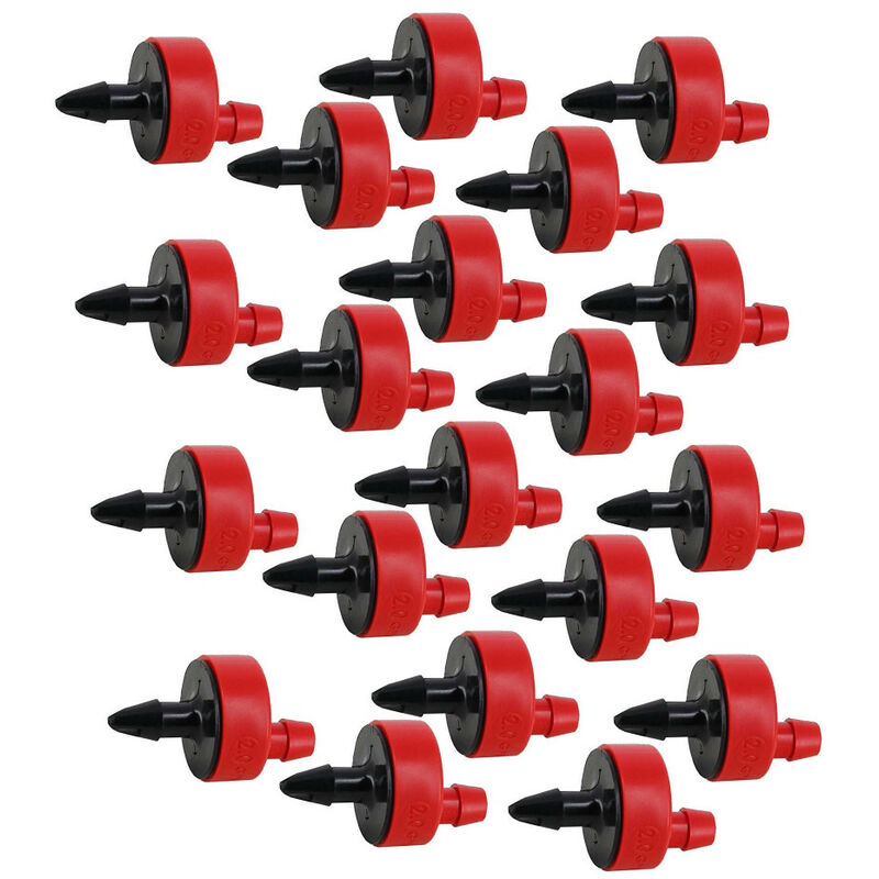 

Juego de 20 goteros Rain Bird, autorregulables / autoperforantes rojos - 8l/h