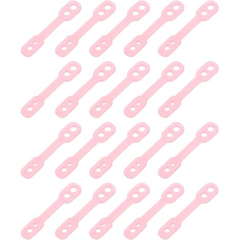 Juego de 20 perchas resistentes al viento con bandas de sujeción de plástico, ganchos, agarres antideslizantes, presillas de sujeción y diseño a prueba de goteo, para uso interior y exterior, color ro