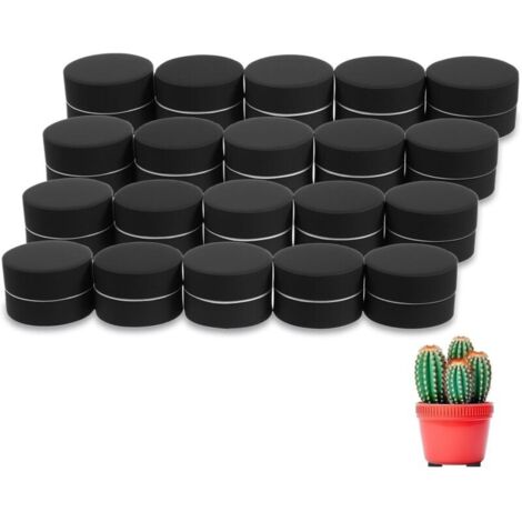 Juego de 20 soportes invisibles para macetas con almohadillas adhesivas, almohadillas antideslizantes de EVA para jardinería, aptas para uso interior y exterior, color negro.