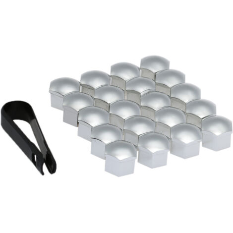 Juego de 20 tapas universales de plástico para tuercas de rueda de 17 mm, protectoras + negro mate + resistentes a los rayos UV + envío rápido + promoción para coches