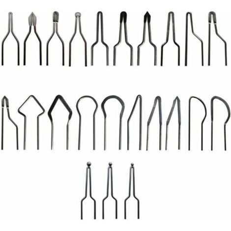 Juego de 23 puntas de pirografía, juego de puntas de pirografía ajustables, punta de pirografía de aleación de níquel-cromo, mini alambre calefactor profesional,