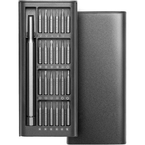 Juego de 24 destornilladores de precisión: para gafas, cámara, mando de PS4, portátil, móvil y electrónica.
