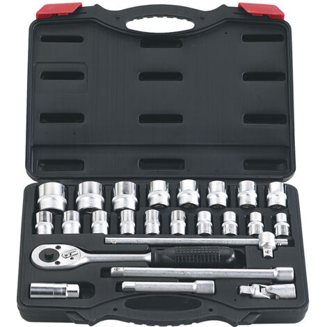 JUEGO DE 24 PZ LLAVES DE VASO DE 1/2" 10-32 MM FERVI 0620