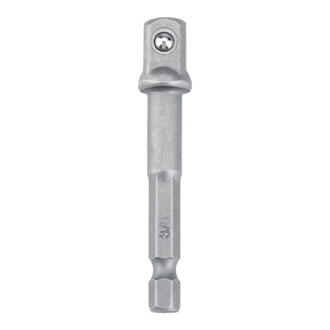 Juego de 3 adaptadores para llave de vaso: 1/4" a 1/4", 3/8", 1/2" Extensión de mandril hexagonal - Cromo vanadio, versión larga - Barras de perforación [Barras de extensión] [Versión larga]