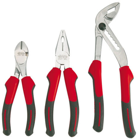 Juego de 3 alicates de doble cara (multidentadura, universal y de corte) SAM - 209J3