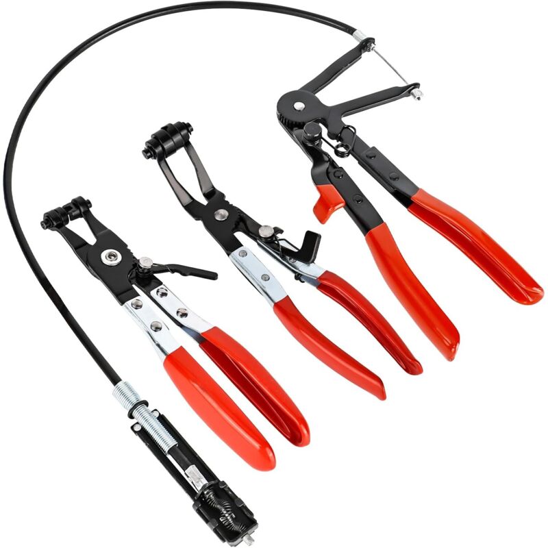 Juego de 3 alicates para abrazaderas de manguera con resorte, alicates para abrazaderas de manguera de automóvil, alicates para abrazaderas de
