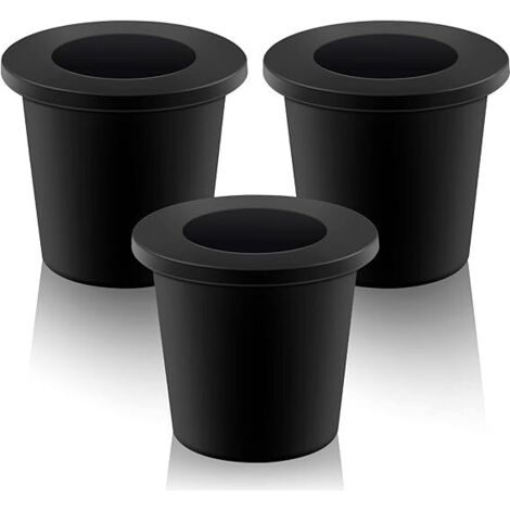 Juego de 3 anillos para sombrilla de patio, anillos para sombrilla, cuñas cónicas para sombrilla y adaptadores para mástil de sombrilla (2 pulgadas) (negro)