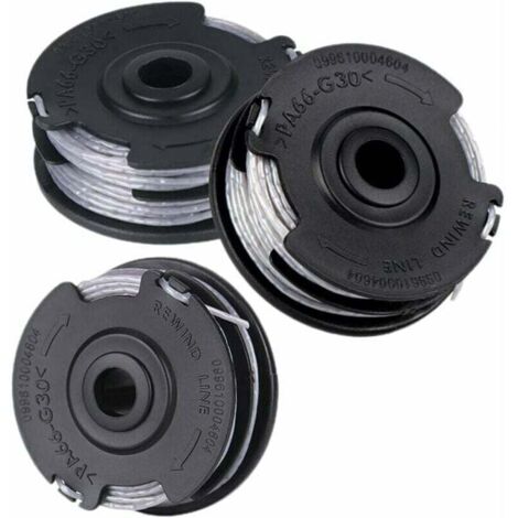 Juego de 3 bobinas para desbrozadora Bosch Art 24 27 30 30-36 Li 18 M 1,65 mm