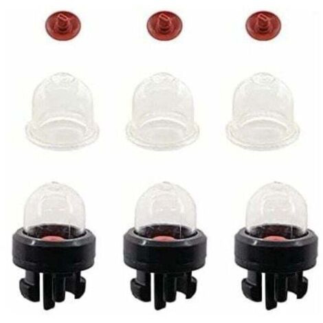 Juego de 3 bombas de cebado para motosierras Stihl FS38, FS40, FS45, FS50, FS55, FS75, FS80, FS85, compatibles con las marcas Ryobi, McCulloch y Husqvarna.