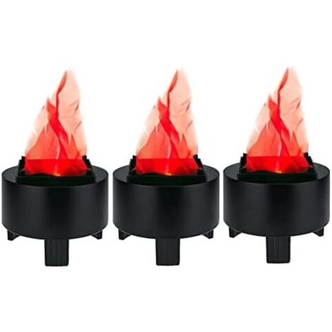 Juego de 3 bombillas LED 3D - Efecto fogata eléctrica - Para Navidad, Halloween, festivales, eventos, fiestas, discotecas