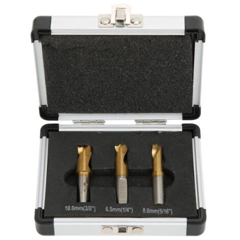 Juego de 3 brocas para soldadura por puntos de 6,5 mm, 8 mm y 10 mm, removedor de soldadura por puntos para eliminar juntas de soldadura de chapa metálica.