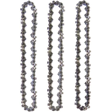 Juego de 3 cadenas de poda de pértiga para barras guía de 25 cm (10"), 40 eslabones de transmisión, bajo retroceso, compatible con Black & Decker, Ryobi y otras marcas.
