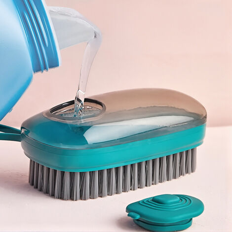 Juego de 3 cepillos dispensadores de detergente para ropa, cepillos para sombreros, cepillos multifuncionales para zapatos y cepillo de limpieza de cerdas suaves.
