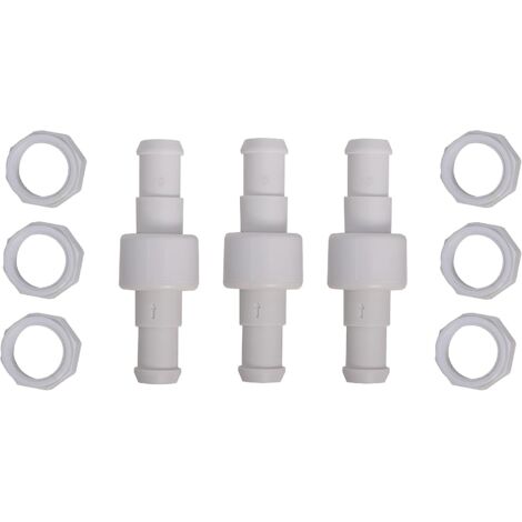 Juego de 3 conectores de manguera giratorios con 6 boquillas D15 D20 compatibles con el robot limpiafondos Zodiac Polaris 180 280 380