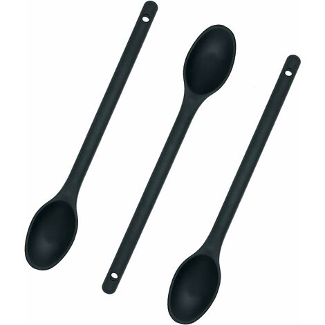 Cucharas de silicona para cocinar, 3 piezas, cucharas antiadherentes,  cuchara ranurada y cuchara, juego de cucharas de cocina para servir,  revolver y