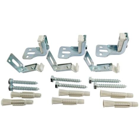 Juego de 3 fijaciones de acero regulables para radiador de panel sin soporte SOMATHERM FOR YOU