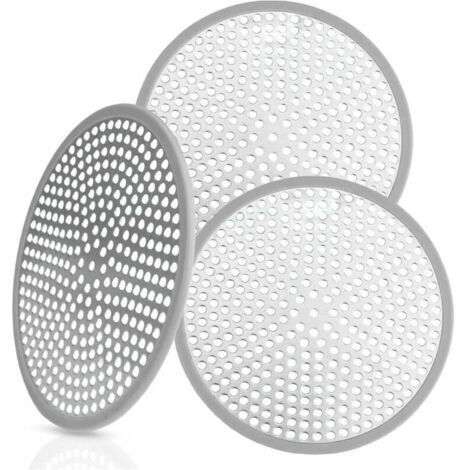Juego de 3 filtros de drenaje de acero inoxidable (grises) para bañera, cocina, baño, ducha