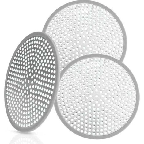 Juego de 3 filtros de drenaje de acero inoxidable (grises) para bañera, cocina, baño y ducha.